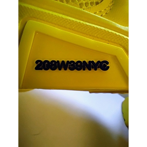 208W39NYC Womens Athletic Shoes Yellow Lace Up, Size 7 - Picture 3 of 6